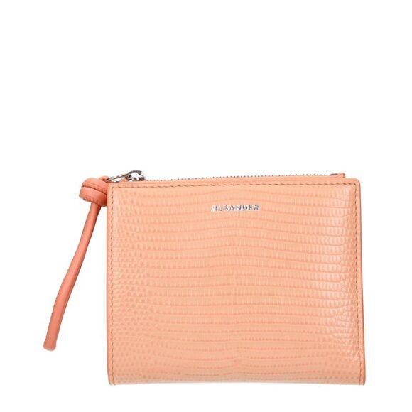 Jil Sander Pink Leather Women's Wallets - Picture 1 of 3